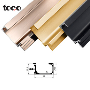 Toco Dorma Handles White Cabinet Gold Wardrobe G Pull For Profile Drawer Dresser Handle <span class=keywords><strong>Door</strong></span> Handles - Product Image 2