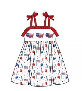 Nuevo Mono de Punto para el 4 de Julio de 2022, Mono con Apliques de Boutique, Mono Tipo Burbuja para Bebé Niña - Product Image 6