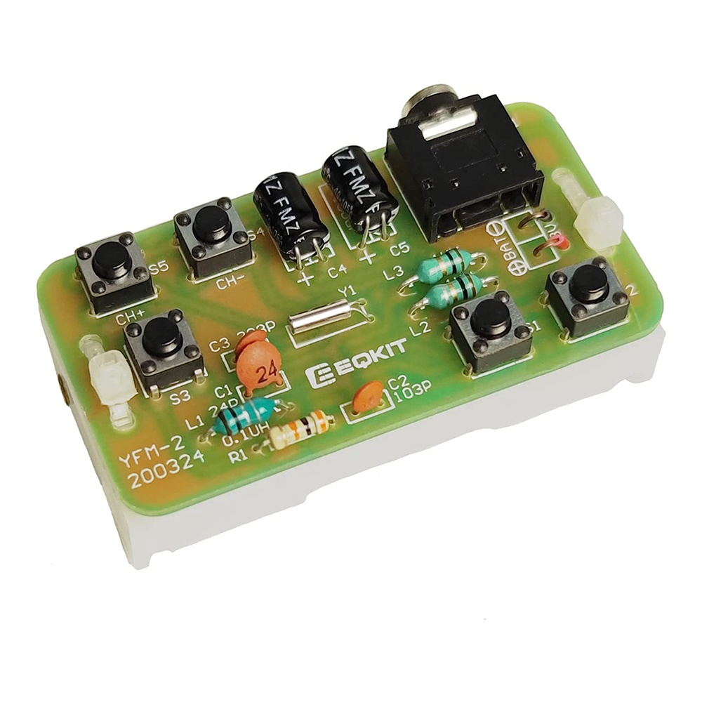DIY キット FM ステレオラジオモジュール ヘッドセット付き 調整可能な
