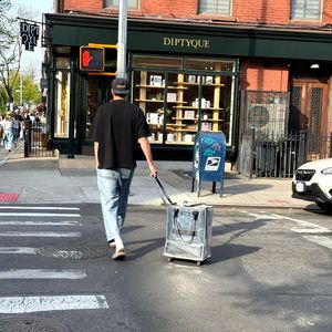 กระเป๋าใส่ของช้อปปิ้งแบบมีล้อ L <span class=keywords><strong>M</strong></span> ใช้ซ้ำได้ พับเก็บได้ หูหิ้วแข็งแรง ทนทาน - Product Image 6