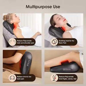 Oreiller de massage Shiatsu avec compresse chaude constante, machine de massage avec 3 modes, économie d'énergie, dispositif de traction cervicale - Product Image 5