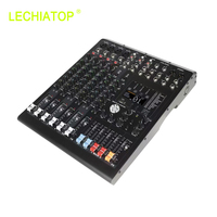 Table de mixage d'enregistrement 8 canaux LECHIATOP LTMX8 de haute qualité, 30W, métal + plastique, télécommande, connectivité USB, équipement audio