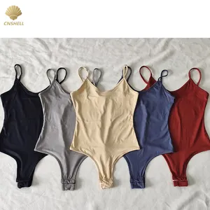 Chất Lượng Cao V Hình Dạng Cổ Bodysuit Cho Phụ Nữ Không Tay Sexy Phụ Nữ Tập Thể Dục Phụ Nữ Một Mảnh Áo Liền Quần