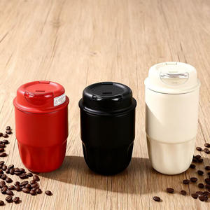 Tasse isotherme en acier inoxydable 316, mug à café avec bouchon à boire directement, portable pour voiture et usage extérieur, couvercle blanc, noir, rouge - Product Image 3