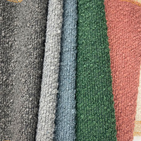 Tissu d'ameublement doux en bouclette pour canapé, textile de meubles en polaire Teddy Sherpa avec texture bouclée, vente en gros