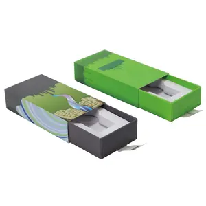 कस्टम गत्ता गत्ते का डिब्बा उत्पाद पैकेज कस्टम बच्चे प्रतिरोधी दराज 1 ग्राम गाड़ी बॉक्स स्लाइड बॉक्स 1Ml कारतूस कागज बक्से