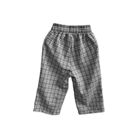 Pantalons décontractés amples lavés pour enfants Pantalons à carreaux décontractés pour garçons et filles