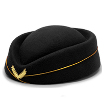 Ecowalson azafata señora gorra boina sombrero recepción ceremonial sombreros Snare Drum B británico puesta en escena sombrero