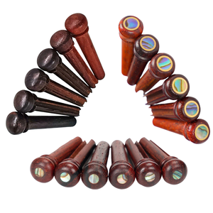 Cocobolo chiodi per chitarre acustiche ed elettriche 3.0mm Abalone puntini su ponte in metallo per strumenti bassi 6 pz - Product Image 1