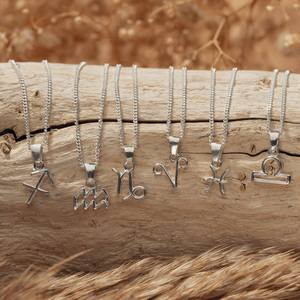 Zodilac VVS Moissanite Sterling Silver Minimalist Unisex Pendant Charms Daily Wear Personalized <b>Initial</b> Design Hypoallergenic - Product Image 1