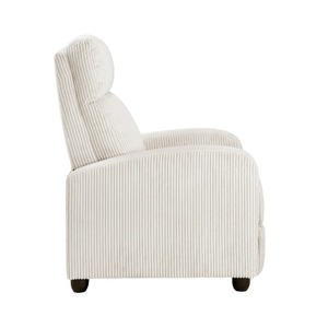 Juego de Sofá Cama Reclinable Manual Pary con Tela de Pana Acanalada Beige Cuadrada Convertible para Apartamentos y Hoteles - Product Image 2