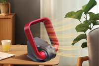 Ventilateur de chauffage mural moderne avec contrôle numérique, application à distance, sans pales, lumière, chaleur et fraîcheur activées, filtre, certifié ETL, boîtier plastique domestique