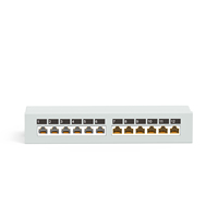 Panneau de brassage FTP non câblé 1U en acier, 6 ou 12 ports RJ45 modulaires, haute qualité, pour câbles réseau Cat5e, Cat6, Cat6A