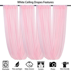 Elegant <b>White</b> Wedding Drapery Fabric Ceiling Drape <b>Curtains</b> Various Colors and Styles Available - Product Image 5