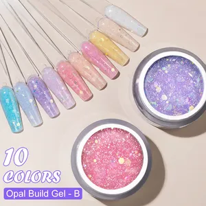 Gel di costruzione opale di alta qualità gel di estensione per unghie autolivellante