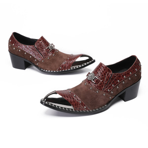 Chaussures Derby Vintage pour Hommes, Rehaussées, Habillées, Style Oxford, Basses, en Cuir Véritable avec <span class=keywords><strong>Boucle</strong></span>, Anti-transpiration - Product Image 4