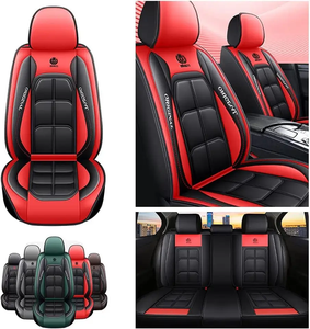 Fundas de Asiento de <span class=keywords><strong>Coche</strong></span> Universales de Cuero de Lujo, Juego Completo, Venta Directa de Fábrica YLC, Accesorios Interiores - Product Image 5