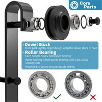 AAG Fabricante de fábrica Estilo único Negro Níquel cepillado Bypass Puerta corredera de Granero Hardware y Hardware Kit para puertas dobles