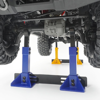 Penyangga Jack RC Logam dengan Ketinggian yang Dapat Disesuaikan, Penopang Pengangkat yang Stabil untuk Mobil RC Crawler Skala 1/10, Alat Perbaikan dan Perawatan Perakitan