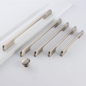 Modern Minimalist Aluminum Alloy Cabinet Handles Bar Shape Antirust Plating For <b>Drawers</b> And Cabinet Doors - Product Image 2