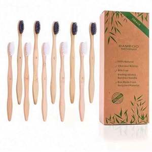 2024 Custom LOGO <b>Bamboo</b> Wooden Toothbrush Disposable Biodegradable Soft Cleaning <b>Brush</b> for Hotel Travel Kids-Plastic Material - Product Image 3