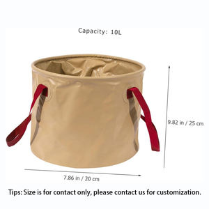 Réservoir d'<span class=keywords><strong>eau</strong></span> portable personnalisé en silicone sac de rangement de voyage extérieur style roll-top avec poignée de seau pliable pour camping pêche - Product Image 2