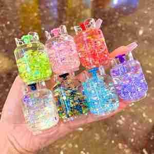 Cartoon Liquid Oil Acrylic Little Girl Key Chain Quicksand Acrylic Keychain Liquid <b>Floating</b> Bottle Little Girl Key Chain - Product Image 1