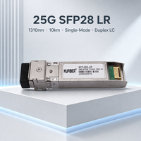 Module émetteur-récepteur optique SFP28 LR 25G, faible consommation, remplacement direct, Plug and Play, pour mise à niveau de 10G SFP+ à 25G SFP28
