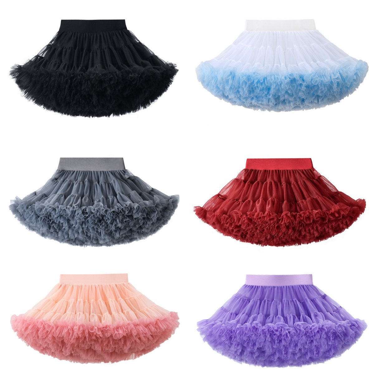 High Quality Children's Fluffy Skirt Fashion Girls Tulle Skirt Tutu Skirts For Girls Kids Jupe Courte