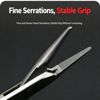 Porte-aiguille en acier inoxydable, forceps chirurgical à mâchoires insérées pour la pose de double paupière et les opérations de suture orale