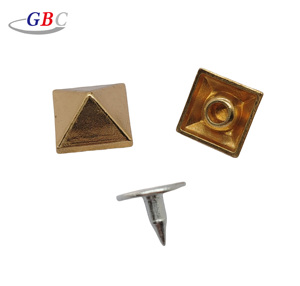 Tachuelas de vaqueros de aleación de zinc de forma cuadrada al por mayor, Remaches metálicos decorativos para bolso, sujetadores de cuero para ropa - Product Image 2