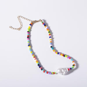 Fashion Bohemian <b>Choker</b> Necklace With Colorful Seed Beads And <b>Shell</b> Pendant For Women Party Jewelry - Product Image 4