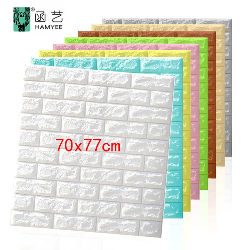 70x77cm xpe foam wallpaper tiles sticker pink wallpaper 3d foam large for home decoration