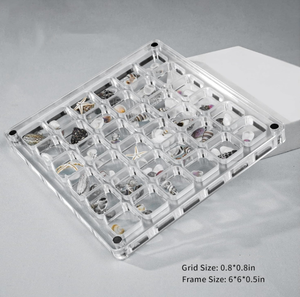 Rõ ràng Acrylic từ <span class=keywords><strong>Seashell</strong></span> hiển thị hộp Acrylic đồ trang sức hiển thị hộp khung - Product Image 3