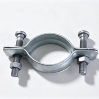Pince de fixation pour tuyau en acier galvanisé à chaud, pince de fixation pour poteau galvanisé à chaud, bande de fixation pour poteau, pince de fixation pour ligne aérienne, prix usine, ODM/OEM