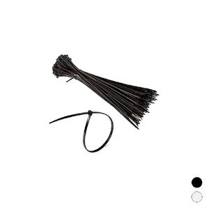 Attaches de câbles en nylon noires 2,5 x 100 mm, 100 pièces pour la gestion des câbles - Product Image 1