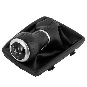 Audi Gear <b>Shift</b> <b>Knob</b> Cover Leather Manual Transmission Black Ergonomic Fitment - Product Image 4
