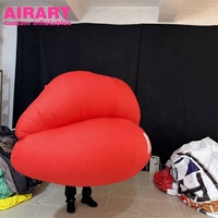 Accessoire lèvres rouges gonflables personnalisées, décoration gonflable en forme de lèvres sexy pour soirées en boîte de nuit et événements scéniques