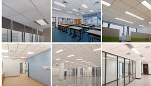 Plafond acoustique en fibres minérales, plafond en laine minérale, panneau en laine minérale - Product Image 4