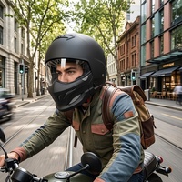 Casque intégral rétro certifié 3C pour motos électriques, casque Scorpion été et toutes saisons avec demi-visière