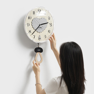 Wozoom Wall <b>Clock</b> Round Quartz Pendulum Living Room Home Use Battery Powered Single Face 2026 Creative <b>Art</b> <b>Clock</b> - Product Image 2