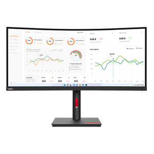 จอภาพโค้ง LCD ระดับมืออาชีพ ขนาด 34 นิ้ว ความละเอียด 3K WQHD Lenovo ThinkVision T34w-30 สำหรับธุรกิจและเกมมิ่ง รองรับ HDR ปกป้องสายตา มีพอร์ตเชื่อมต่อหลากหลาย รวมถึง USB-C - Product Image 1