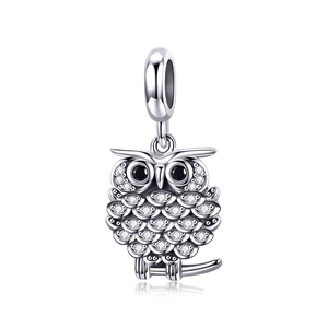 Pendentif Charme Hibou Mignon en Alliage de Cuivre, Bijou Thème Animal, Pendentif Unisexe Tendance, Taille 2,2 cm - Product Image 1