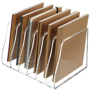 Máy tính để bàn hiện đại HD trong suốt <span class=keywords><strong>Acrylic</strong></span> tập tin khung lưu trữ hiển thị đứng cho sách Tạp Chí & văn phòng sử dụng - Product Image 2