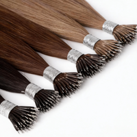 Extensions de cheveux en anneaux de kératine à double trame alignée Luxsea Wholesale, cheveux européens couleur blonde