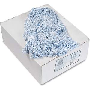 Cabezal de Mopa Mediano Boardwalk BWK542CT para Pisos Estrechos, Rayón/Poliéster, Blanco/Azul, 12 Unidades por Caja - Product Image 1