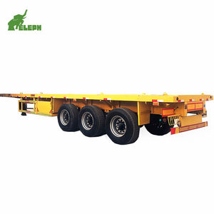 Semi-<span class=keywords><strong>remorque</strong></span> à plat de conteneur promotionnel 40 pieds <span class=keywords><strong>2</strong></span> 3 4 <span class=keywords><strong>essieux</strong></span> 40 60 80 tonnes à vendre avec suspension - Product Image 3