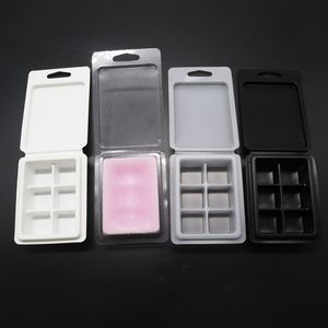White/Black/Clear/Frosted 78 grams candle capacity clamshell wax melt packaging plastic clam shell tray