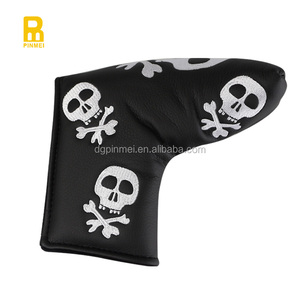 Tùy chỉnh da sọ lưỡi Putter headcover OEM, chất lượng cao thêu & in, sang trọng lót Câu Lạc Bộ Golf bảo vệ - Product Image 3