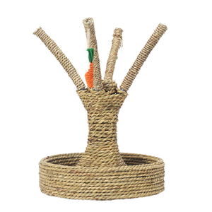 C055 Poteau à gratter écologique en forme de branche pour chat, avec plateau à gratter et jouet d'agitation en sisal, structure d'escalade - Product Image 1